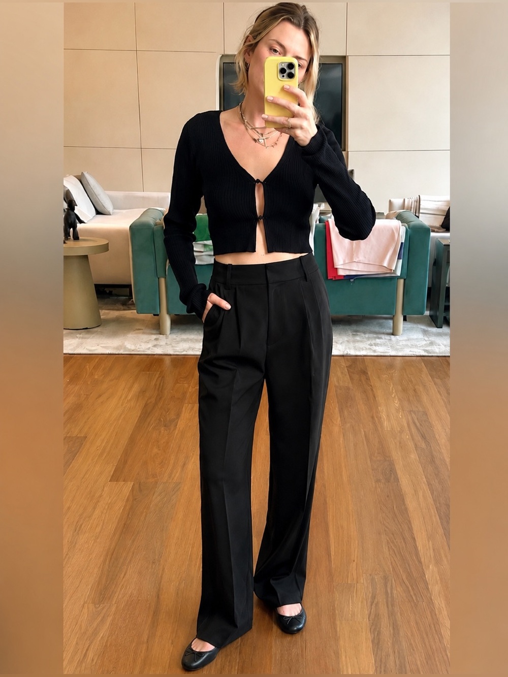 Favorite Daughter The Favorite Pant The Petite Pant High Waist Size 12 Black - Picture 4 of 14